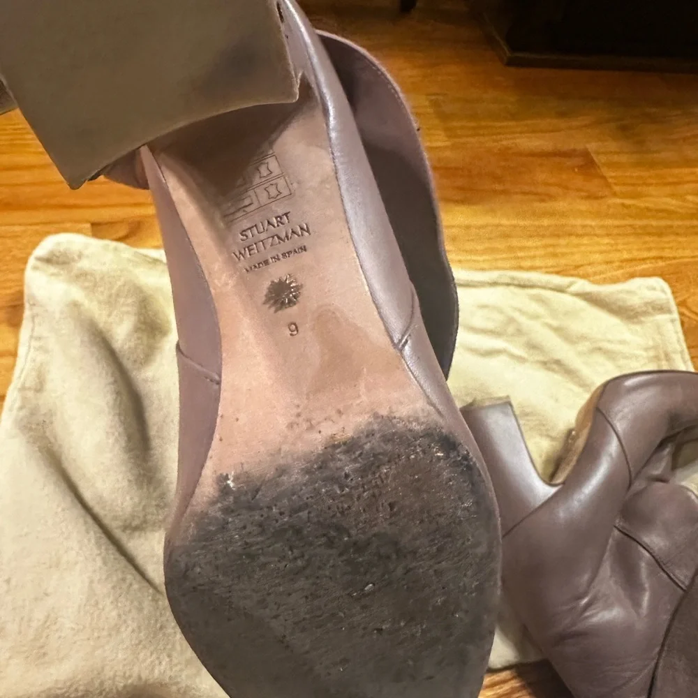 Stuart Weitzman Women's Dark Brown Heeled Boots - Picture 2 of 5